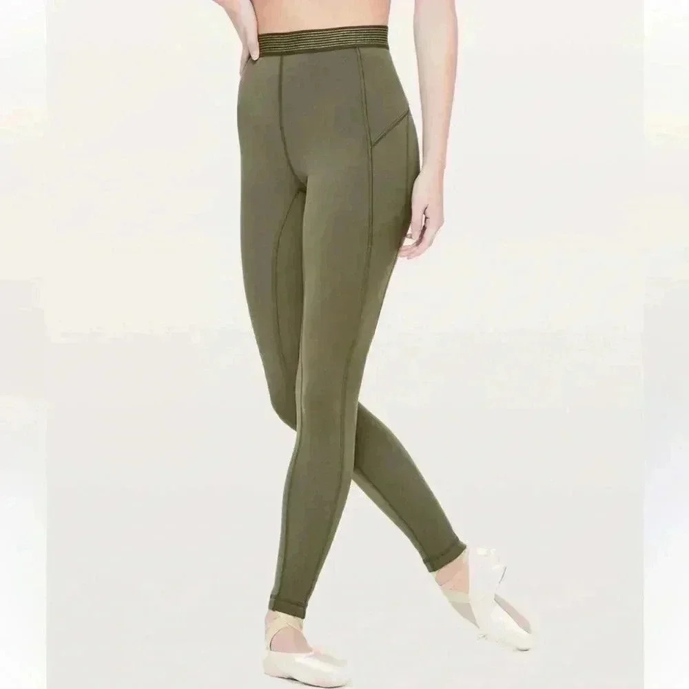 Lululemon Principal Dancer Golden Lining Tight in Armory *28" Size 4